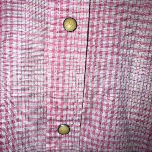Lee Pink Plaid Women’s Vintage Button Down Shirt with vintage buttons - Picture 5 of 6